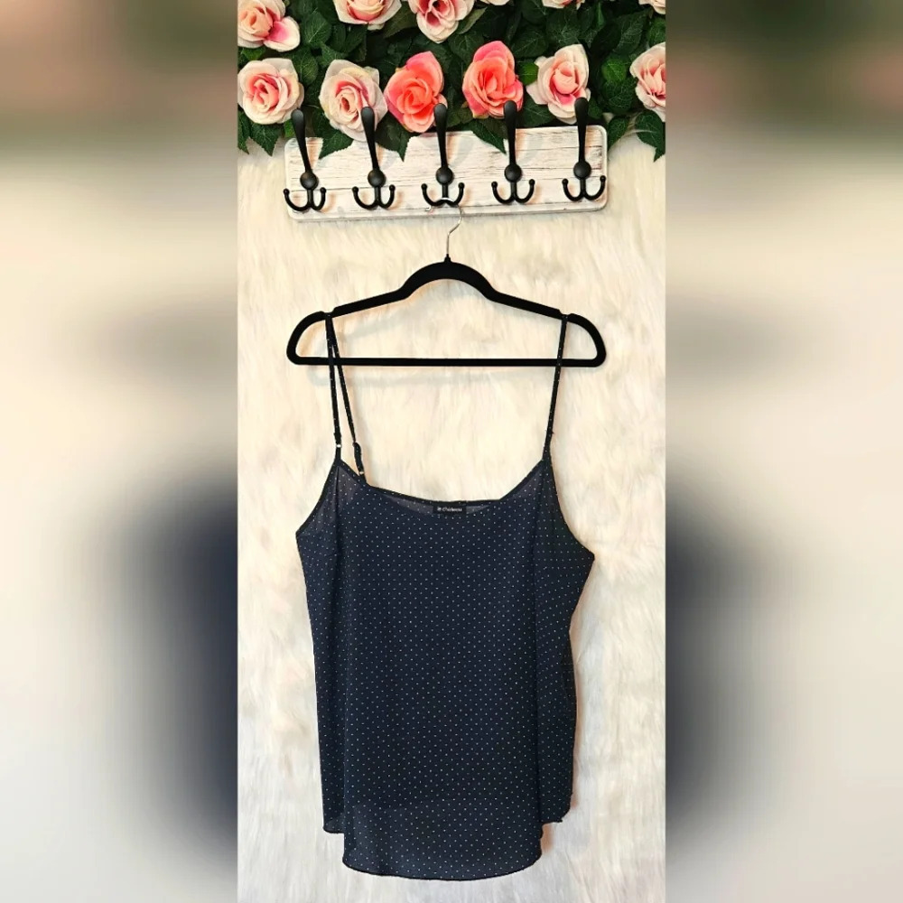 Le Chateau Classic Navy White Dot Camisole NWOT - Picture 1 of 5